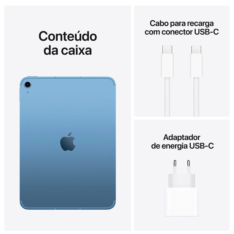 Apple iPad 11ª geração, Chip A16 (Wi-Fi + Cellular, 256GB